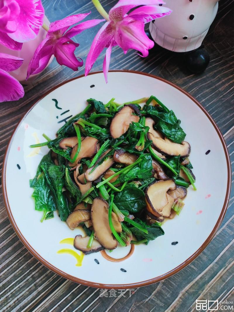 香菇炒菠菜