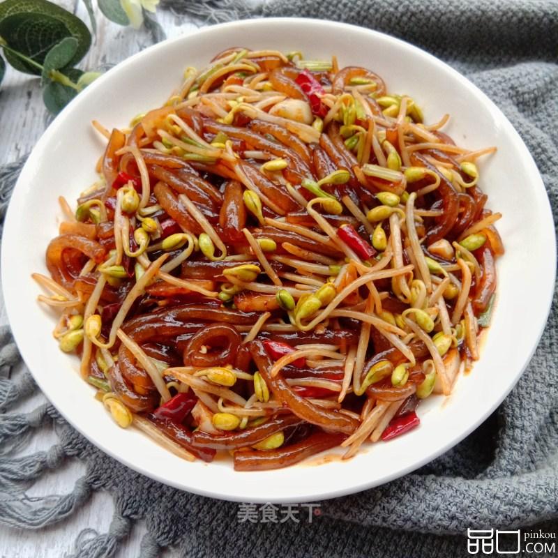 黄豆芽炒红薯粉