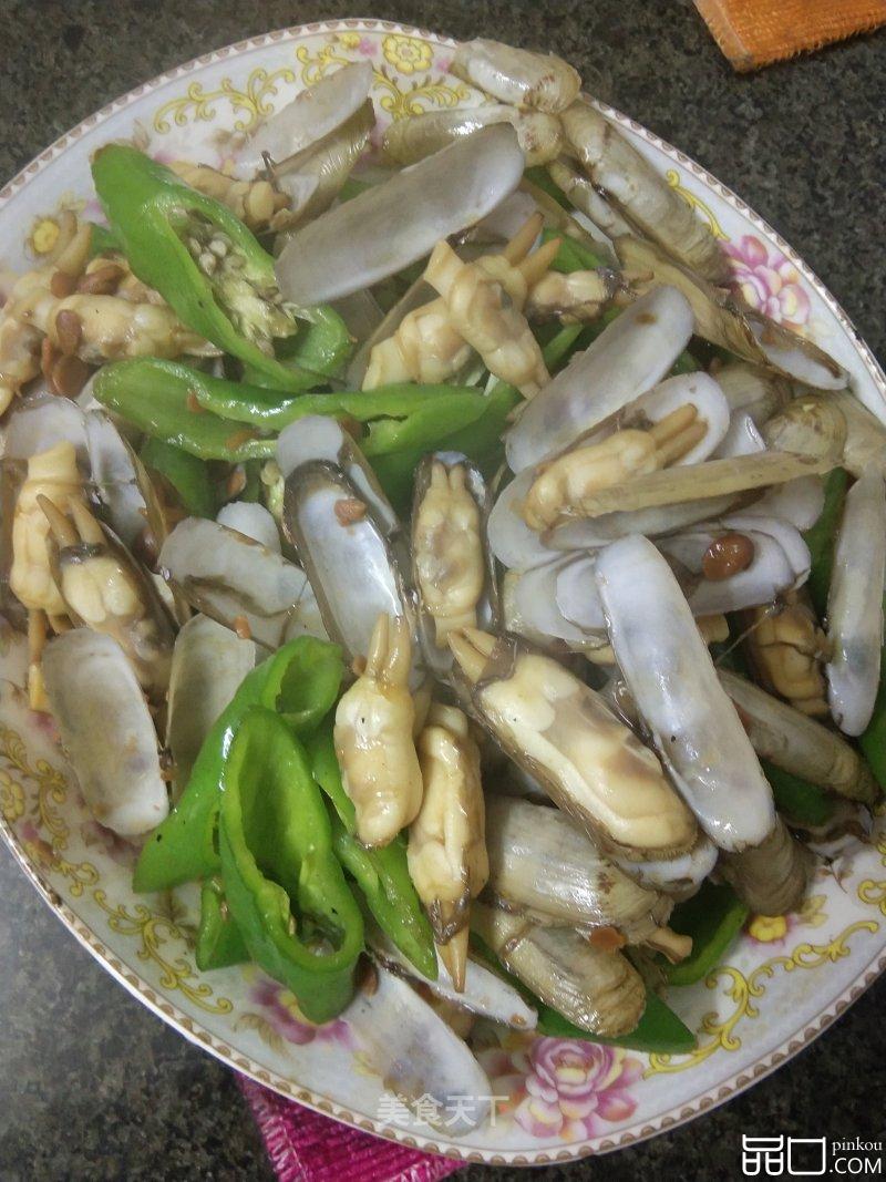 蛏子爆炒青椒