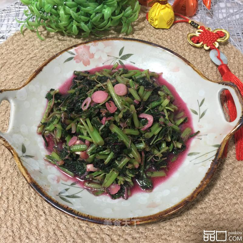 蒜蓉炒红苋菜