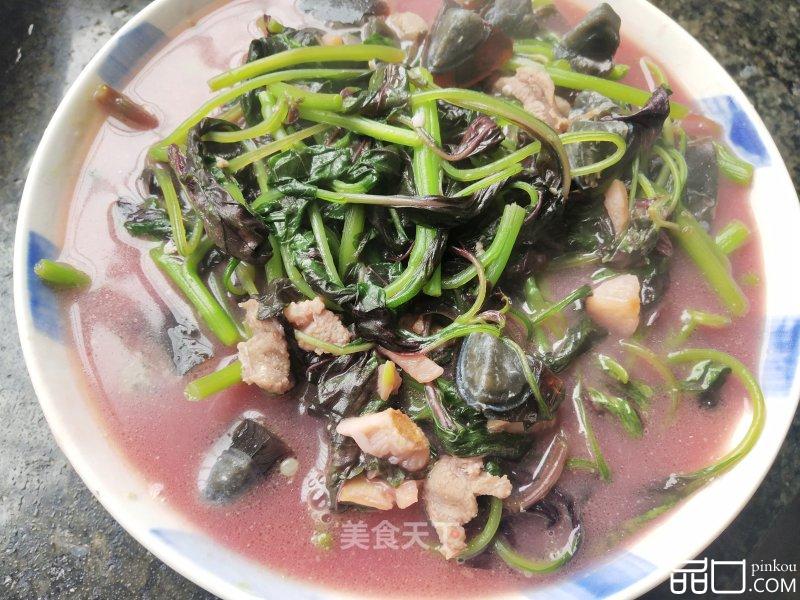 皮蛋苋菜煲