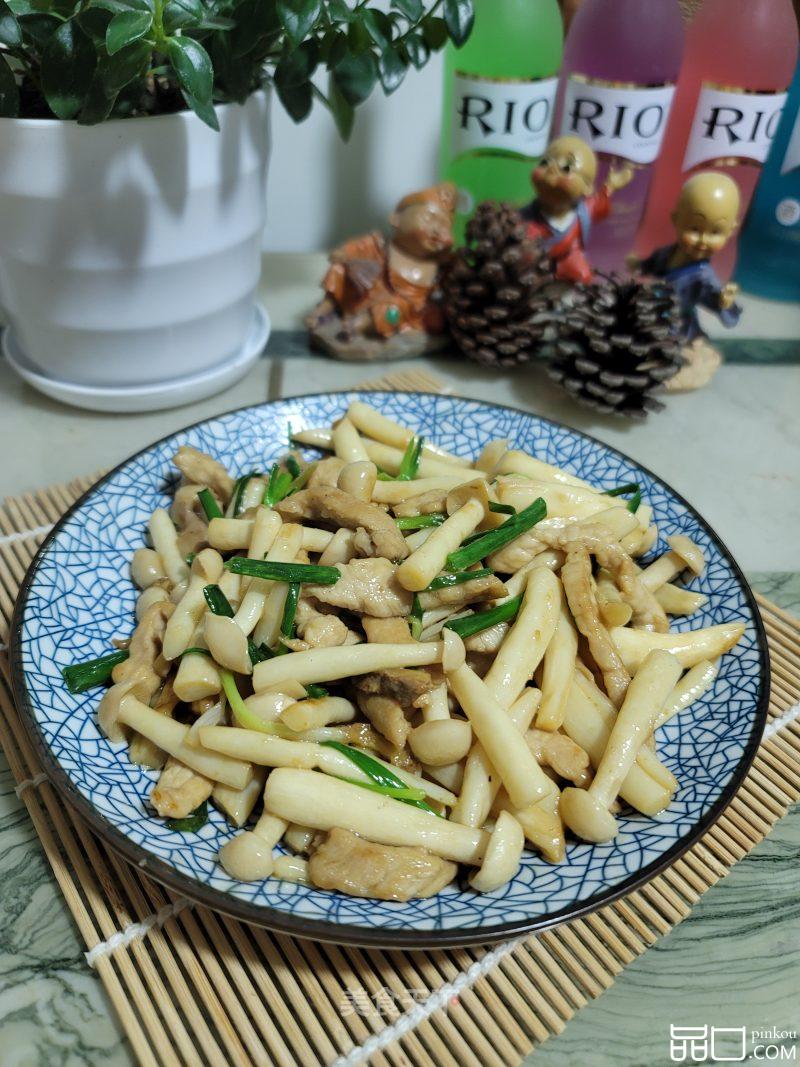 瘦肉炒白玉菇