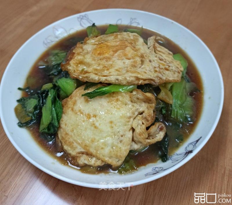 青菜烩荷包蛋