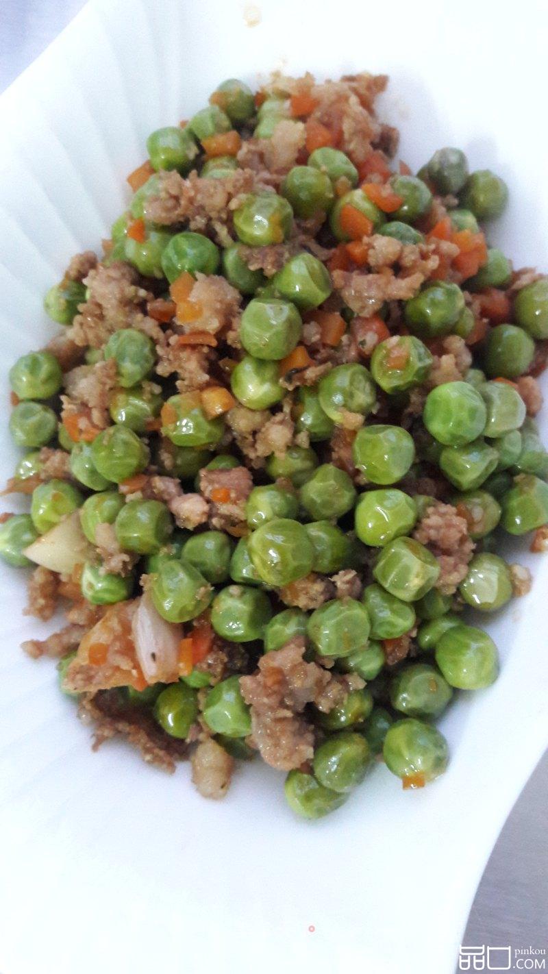 肉末炒甜豆粒