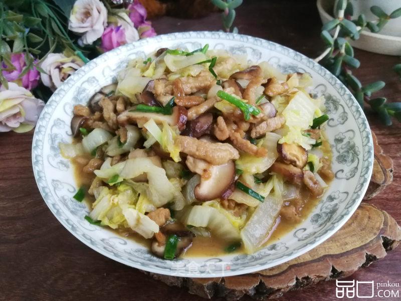 香菇白菜炒肉丝