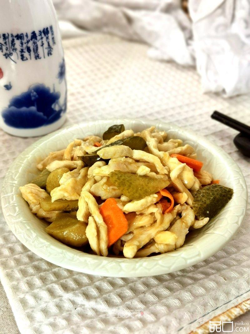 酸甜青瓜炒鸡丝