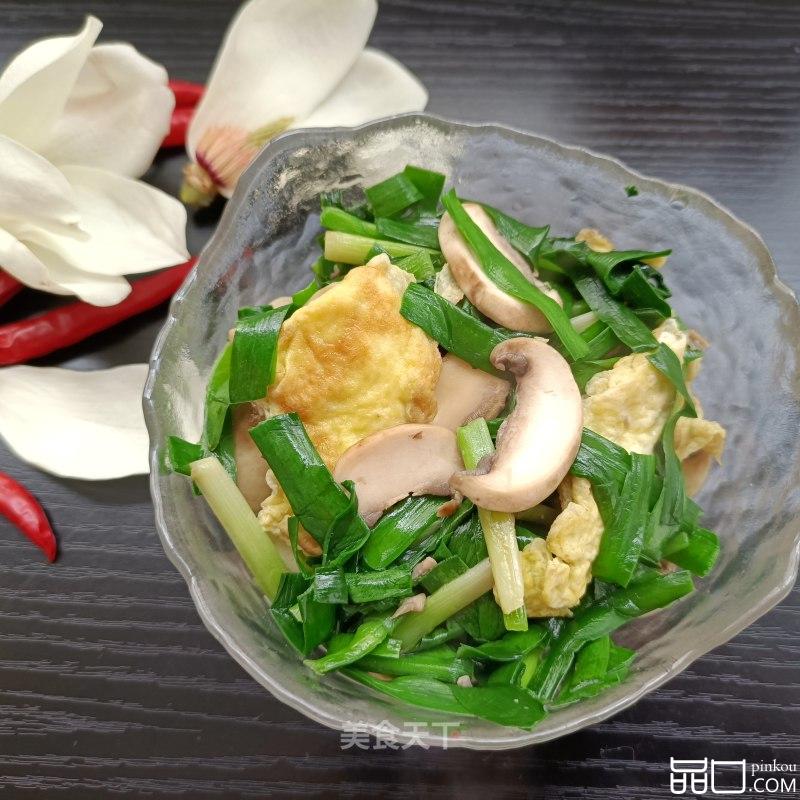 韭菜鸡蛋炒口蘑