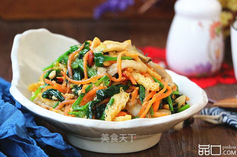 凉拌菠菜平菇