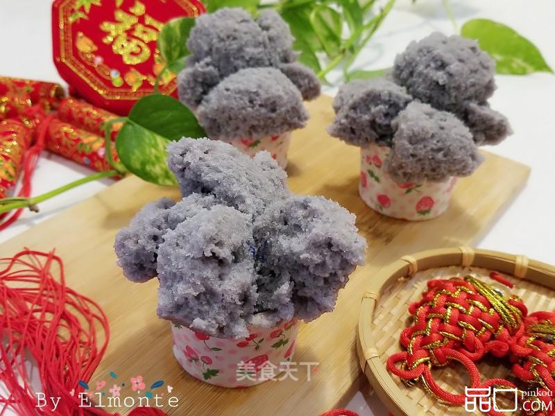 紫气东来---紫薯发糕