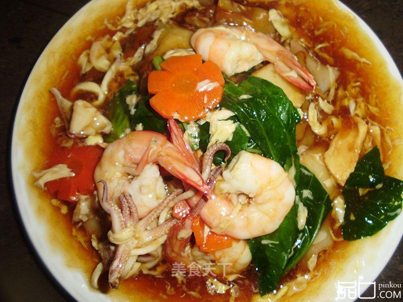 家常面食~滑溜鲜味沙河粉