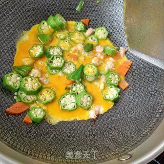 秋葵虾仁滑蛋步骤17