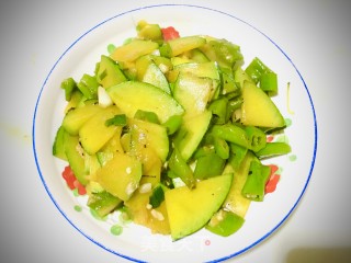 农家南瓜炒青椒步骤6