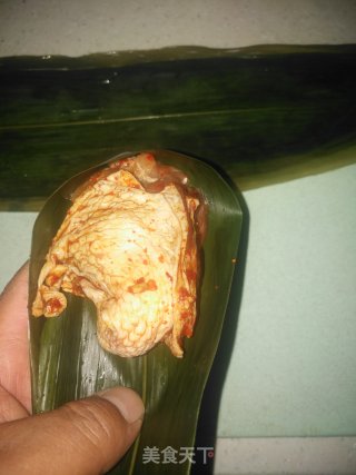 粽叶包鸡步骤4