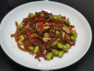 毛豆炒肉皮步骤9