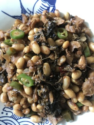 梅菜炒黄豆步骤11