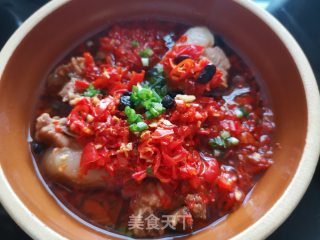 剁辣椒蒸排骨步骤6