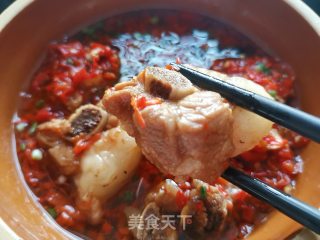 剁辣椒蒸排骨步骤7