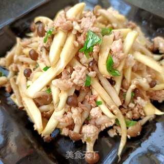 肉末蟹味菇炒茭白步骤20