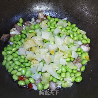 五花肉焖黄豆步骤10
