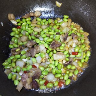 五花肉焖黄豆步骤12