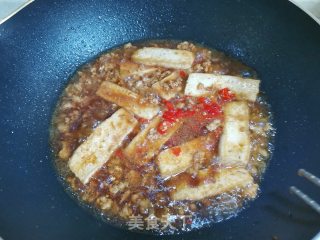肉末香煎豆腐步骤6