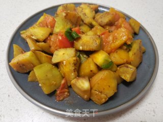 紫茄子炒西红柿步骤6