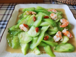虾仁烩丝瓜步骤9