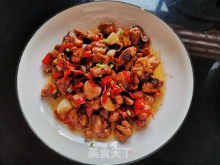剁辣椒炒鸡步骤8