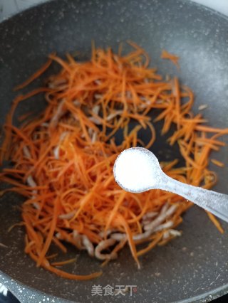肉丝乌鸡蛋炒胡萝卜步骤10