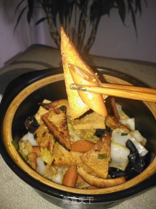 白菜火腿豆腐煲步骤18