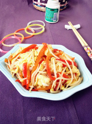 黄豆芽炒鸡蛋步骤9