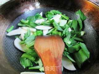 茭白炒菜芯步骤4