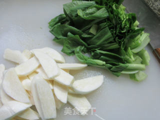 茭白炒菜芯步骤3