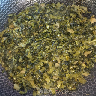 雪菜炒毛豆步骤4