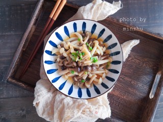 炒双菇步骤7