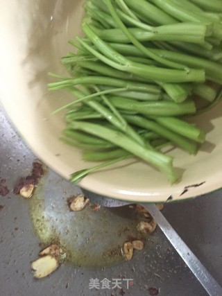 虾酱通菜梗步骤5