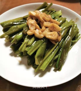 虾酱通菜梗步骤7