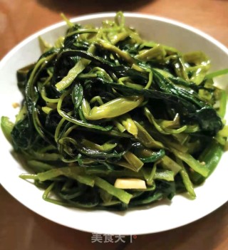 椒丝腐乳炒空心菜步骤8