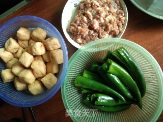 猪肉末酿豆泡和酿辣椒步骤6