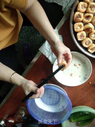 猪肉末酿豆泡和酿辣椒步骤7