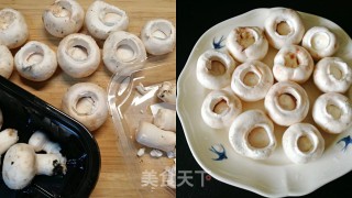 原汁原味，低卡减脂美食～蘑菇酿虾滑步骤2