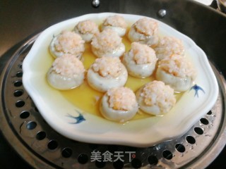 原汁原味，低卡减脂美食～蘑菇酿虾滑步骤5