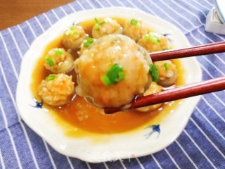 原汁原味，低卡减脂美食～蘑菇酿虾滑步骤8
