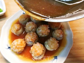 原汁原味，低卡减脂美食～蘑菇酿虾滑步骤6