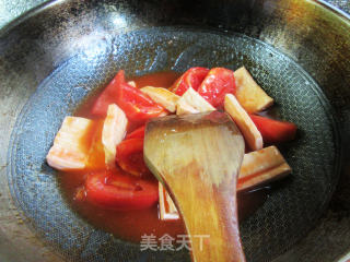番茄炒豆腐干步骤9