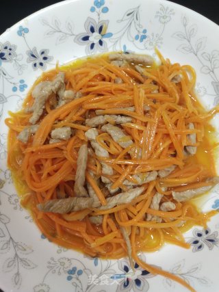 经济实惠好吃不贵的胡萝卜丝炒肉步骤6
