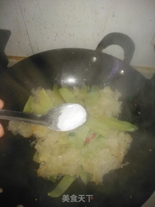 青笋银耳滑炒肉片步骤10