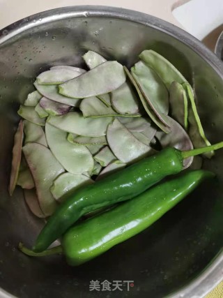 紫苏焖红扁豆步骤1