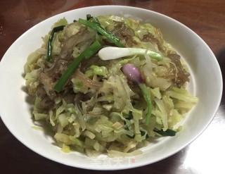 粉条炒包菜步骤8