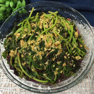 蒜蓉浇汁红苋菜步骤9